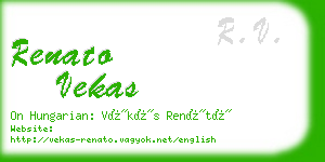 renato vekas business card